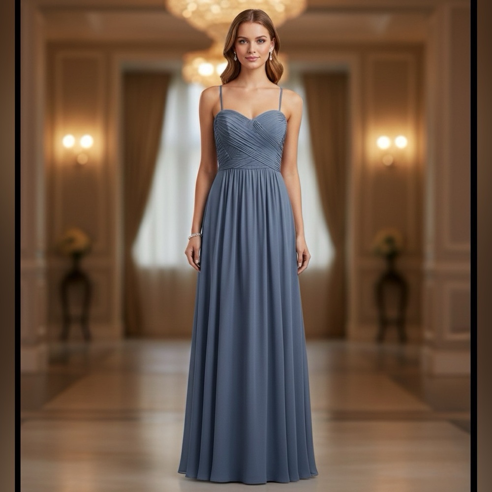 BCBG Maxazria Strapless Blue Party Dress